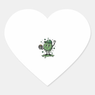 Sticker Cœur Mascotte de slime de la Saint-Patrick T-shirt vect