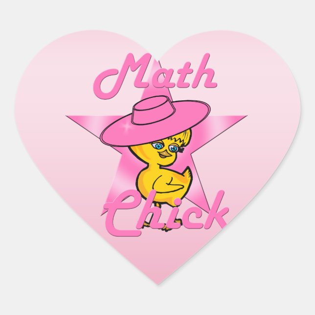 Sticker Cœur Math Chick #8 (Devant)