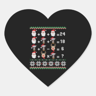 Sticker Cœur Math Enseignant Noël GREYHOY