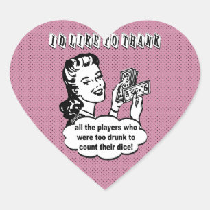 Sticker Cœur Matrices drôles - je voudrais remercier