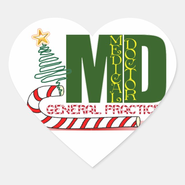 STICKER CŒUR MD PRATIQUE GÉNÉRALE PHYSICIEN NOËL MERRY (Devant)