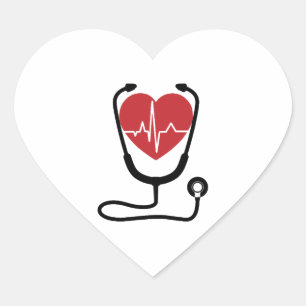 Sticker Cœur Médecin de la nouveauté Médecin infirmière Pratici