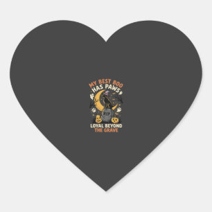 Sticker Cœur Méfait Canin sous la Lune d'Halloween