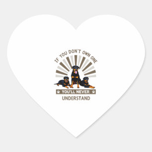 Sticker Cœur Meilleur Art Rottweiler Pour Hommes Femmes Enfants