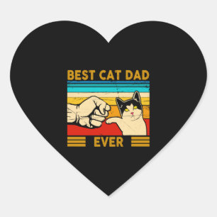 Sticker Cœur Meilleur Chat Papa Jamais T Chemise Drôle Chat Pap