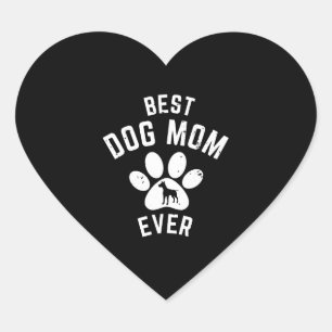 STICKER CŒUR MEILLEUR CHIEN MOM JAMAIS