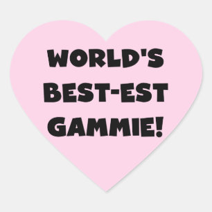 Sticker Cœur Meilleur Gamme au monde de cadeaux noirs et blancs