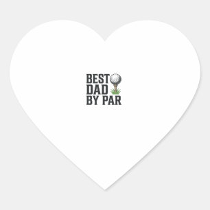 Sticker Cœur Meilleur Papa Par Golf Fête Des Pères Design Vinta