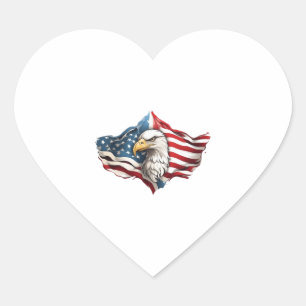 Sticker Cœur Meilleure collection de drapeaux américains
