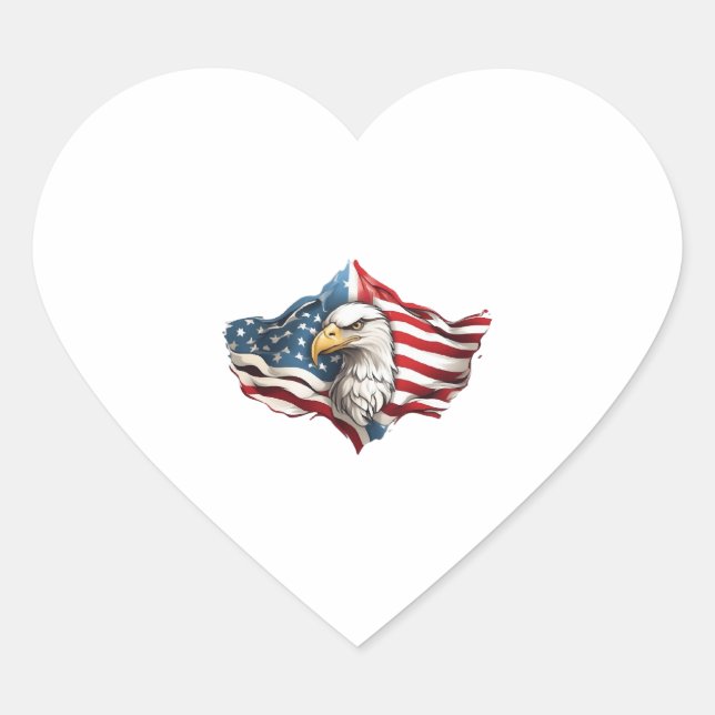 Sticker Cœur Meilleure collection de drapeaux américains (Devant)