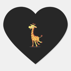 Sticker Cœur Meilleure Giraffe Art Pour Hommes Femmes Giraffe A