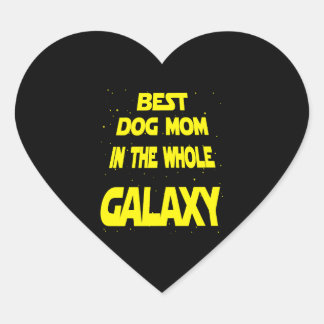 Sticker Cœur Meilleure Maman De Chien Dans Toute La Galaxie