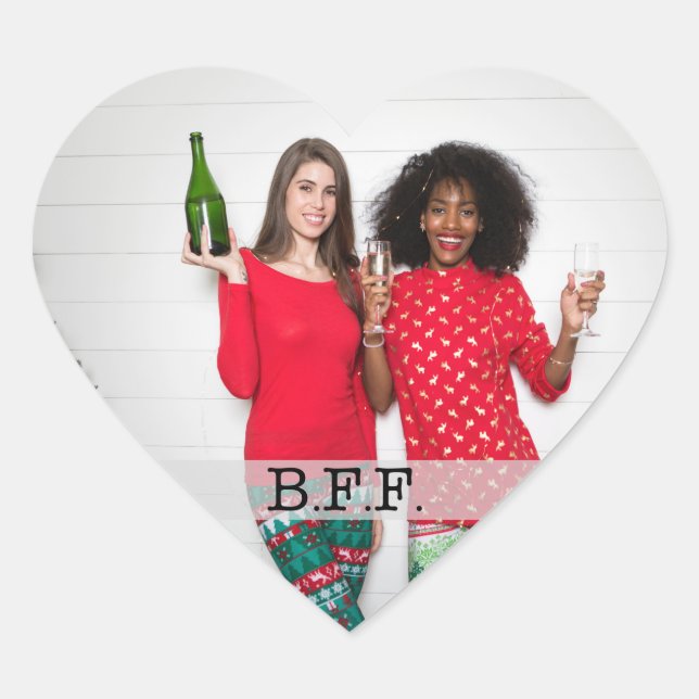 Sticker Cœur Meilleure photo pour les amis (Devant)