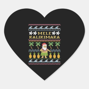 Sticker Cœur Mele Kalikimaka