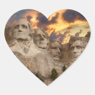 Sticker Cœur Mémorial national du mont Rushmore