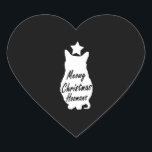 Sticker Cœur MEOWY Christmas<br><div class="desc">MEOWY Christmas</div>