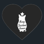 Sticker Cœur MEOWY Christmas<br><div class="desc">MEOWY Christmas</div>