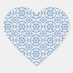 Sticker Cœur Mer d'été grecque