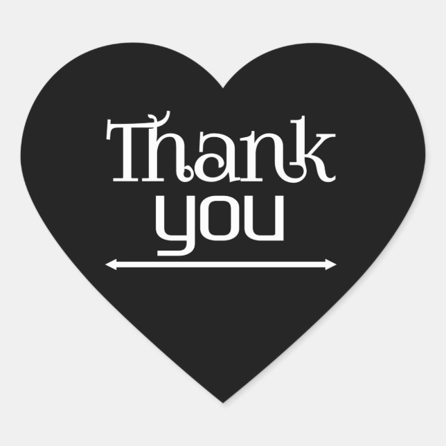 Sticker Cœur Merci  (Devant)