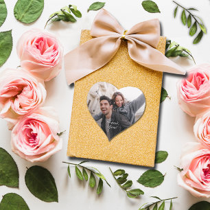 Sticker Cœur Merci photo Mariage amusant