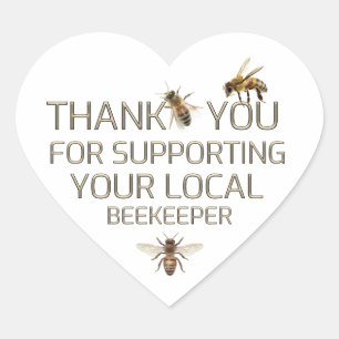 Sticker Cœur Merci Pour Le Soutien De Votre Abetière Locale Gol