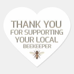 Sticker Cœur Merci Pour Le Soutien De Votre Abetière Locale Gol