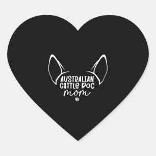 Sticker Cœur Mère australienne Cattle Dog