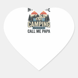 Sticker Cœur Mes copains de camping préférés m'appellent Papa S