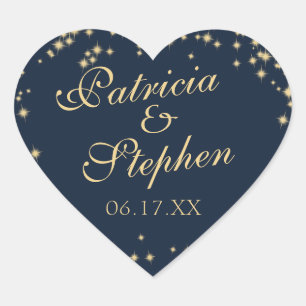 Sticker Cœur Midnight Stars Twinkle Mariage