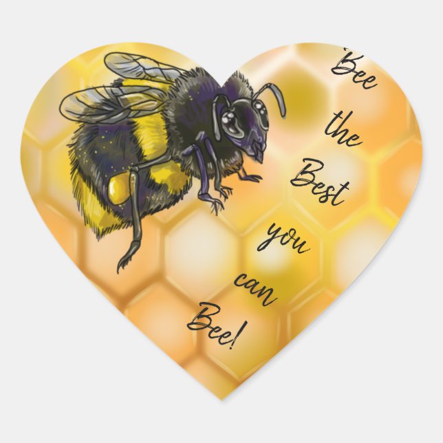 Sticker Cœur Mieux que vous pouvez Bee Bumblebee (Devant)