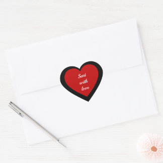 Sticker Cœur mignon envoyé avec amour ajouter du texte