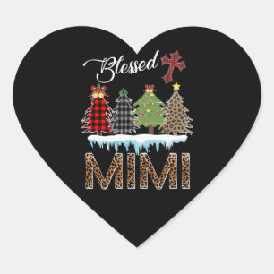 Sticker Cœur Mimi Gift  Béni Mimi Arbre de Noël Mimi Amour