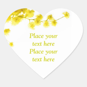 Sticker Cœur Mimosa