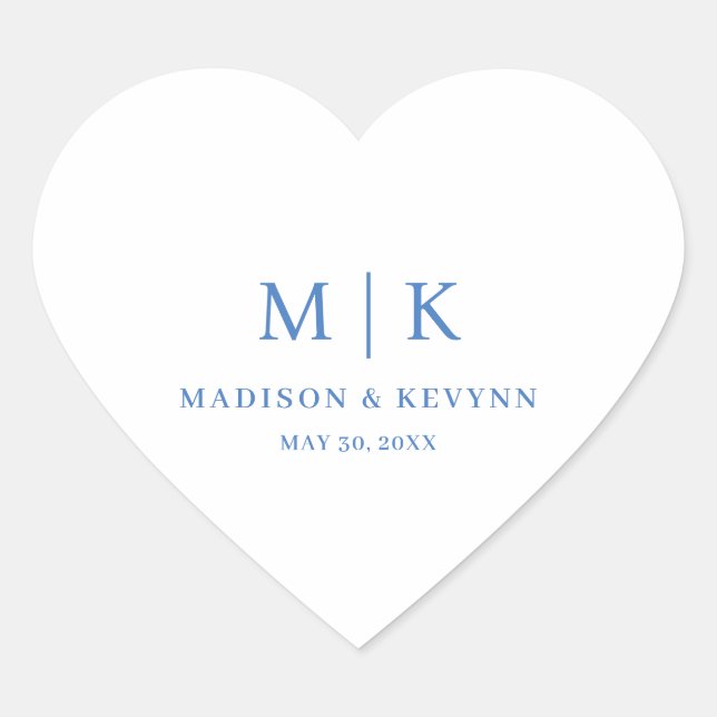 Sticker Cœur Minimaliste et Chic | Mariage  (Devant)