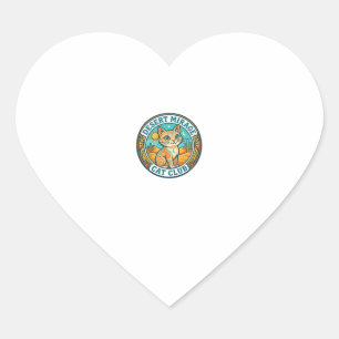 Sticker Cœur Mirage du désert Chat Idée cadeau pour maman de ch