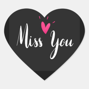 Sticker Cœur Miss You, célèbre marque