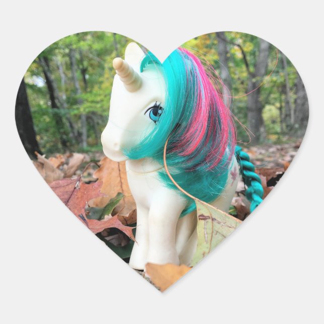 Sticker Cœur MLP Gusty dans les feuilles d'automne (Devant)