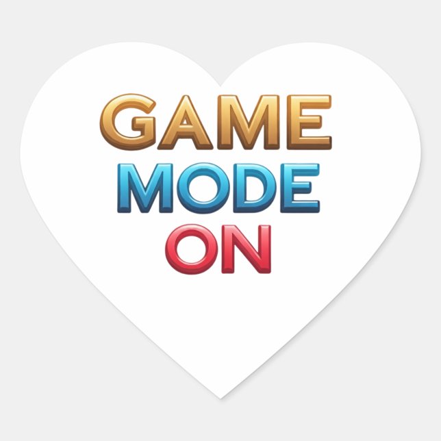 Sticker Cœur Mode jeu activé (Devant)