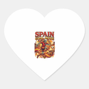 Sticker Cœur Mode squelette de but de l'Espagne Nations striker