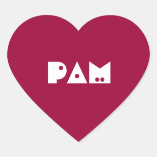 Sticker Cœur modèle de balise de nom de repérage oculaire