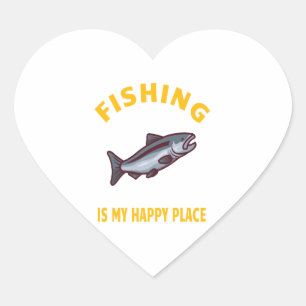 Sticker Cœur Modèle de pêche
