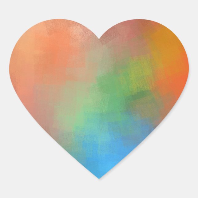 Sticker Cœur Modèle moderne vierge d'art abstrait élégant (Devant)