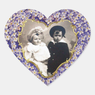 STICKER CŒUR MODÈLE PHOTO COEUR ROMANTIQUE LILAC