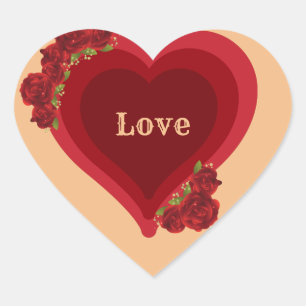 Sticker Cœur Moderne Tendance Élégant Meilleur Populaire Amour