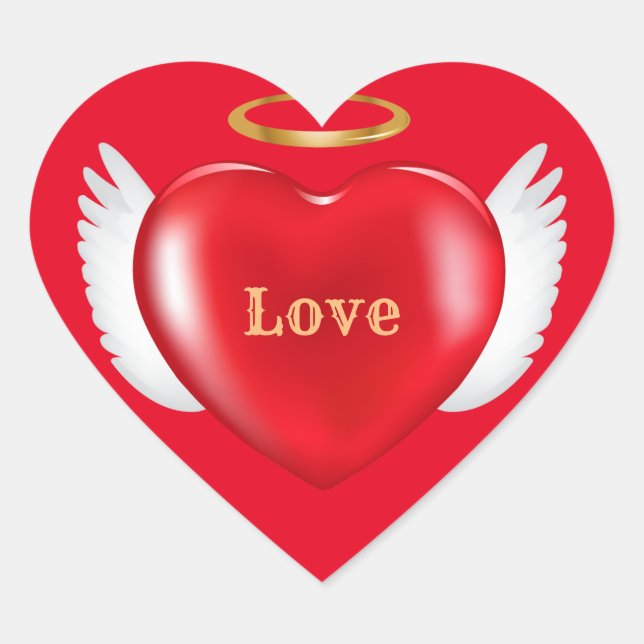 Sticker Cœur Moderne Tendance Élégant Meilleur Populaire Amour (Devant)