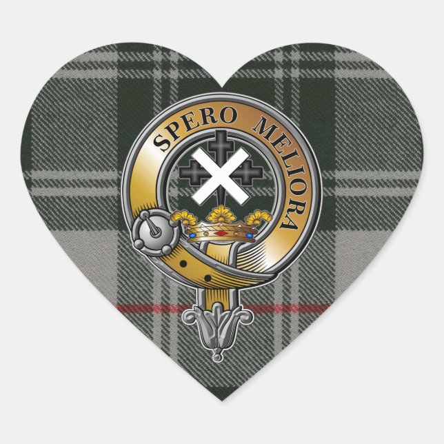 Sticker Cœur Moffat Tartan (Devant)