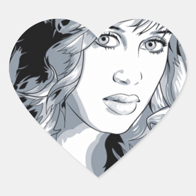 Sticker Cœur Molly Cyrus Hot Chick (Devant)