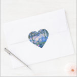 Sticker Cœur Monet - Water Lilies, 1919,<br><div class="desc">Claude Monet 1919 peinture,  Water LIlies (rose).</div>