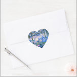 Sticker Cœur Monet - Water Lilies, 1919,<br><div class="desc">Claude Monet 1919 peinture,  Water LIlies (rose).</div>