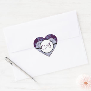 Sticker Cœur Monogramme Mariage Vow Heart